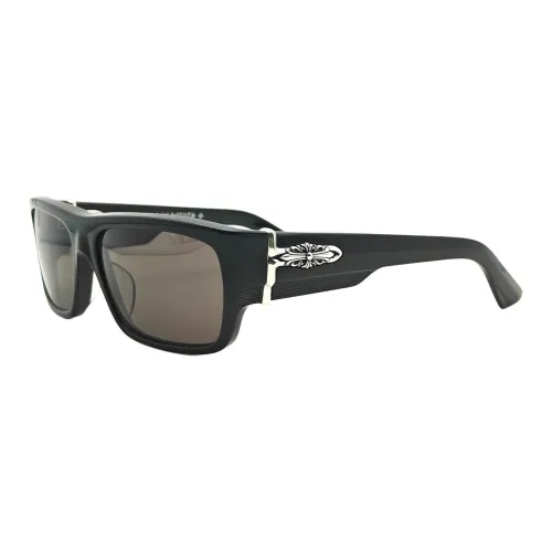 Chrome Hearts Titanium Rectangular Sunglasses Men's Black