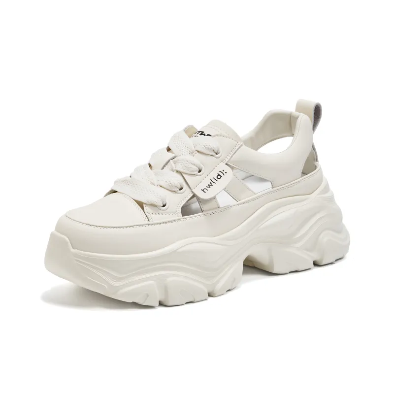 Hotwind Breathable Lightweight Height Increasing Low Top Chunky Sneakers Women's-1