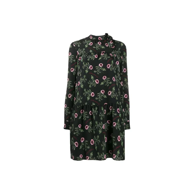 Undercover X Valentino Long-Sleeved Dresses Women's Black-0