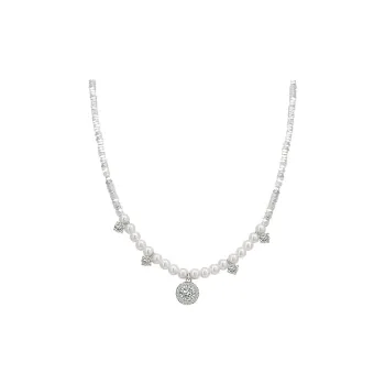 CLARKIA FLOWER 925 Sterling Silver With Zircon Necklaces Women's
