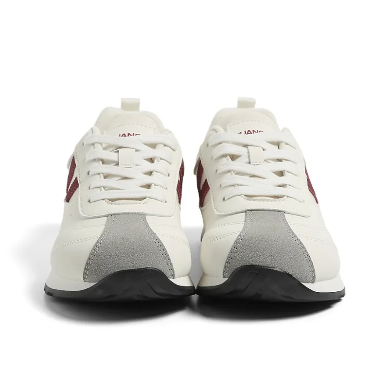 HUANQIU Abrasion Resistant Lightweight Slip Resistant Low Top Casual Shoes Women's Burgundy-3