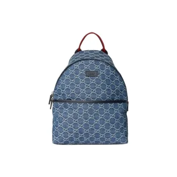 GUCCI Leather Binding Backpack Kids' Blue