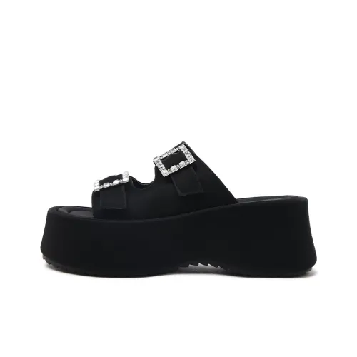 CAMEIDO Slip Resistant Slide Slippers Women's Black