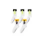 White Black 3 Pack+White Yellow 2 Pack