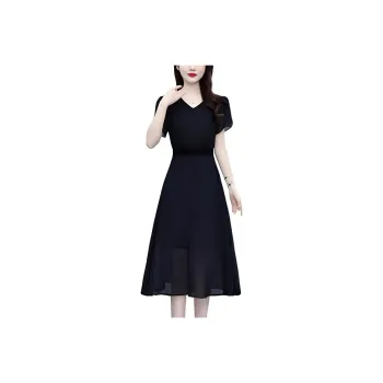 Flowers In Water Short Sleeved Dress Women's