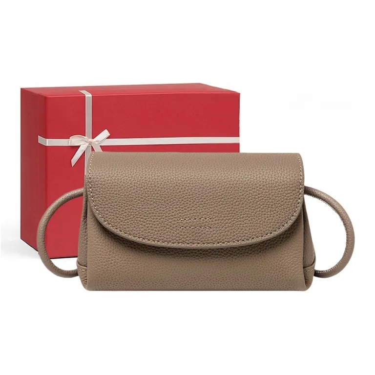 CNNCOO Cow Leather Shoulder Bag Women's Elephant Gray-0