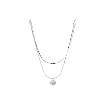 CLARKIA FLOWER 925 Sterling Silver Necklaces Women's