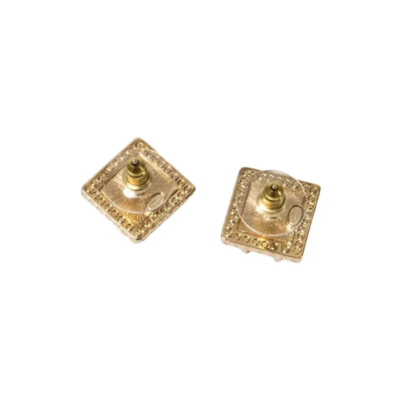 CHANEL 2000s CC logo Earrings-2