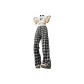 Black Plaid-Regular Pants Length
