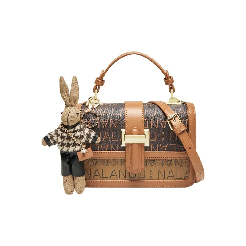 CNNCOO PVC Shoulder Bag, Crossbody Bag, Handbag Regular Women's Brown-5