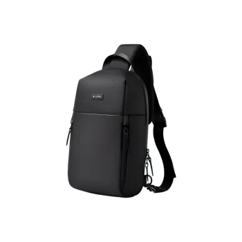 SWISS MILITARY PU With Polyester Crossbody Bag Sling Bag Unisex Black
