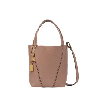 Chloe Spin Cow Leather Water Buckets Shoulder Bag, Crossbody Bag Handbag Trumpets Women's Purple