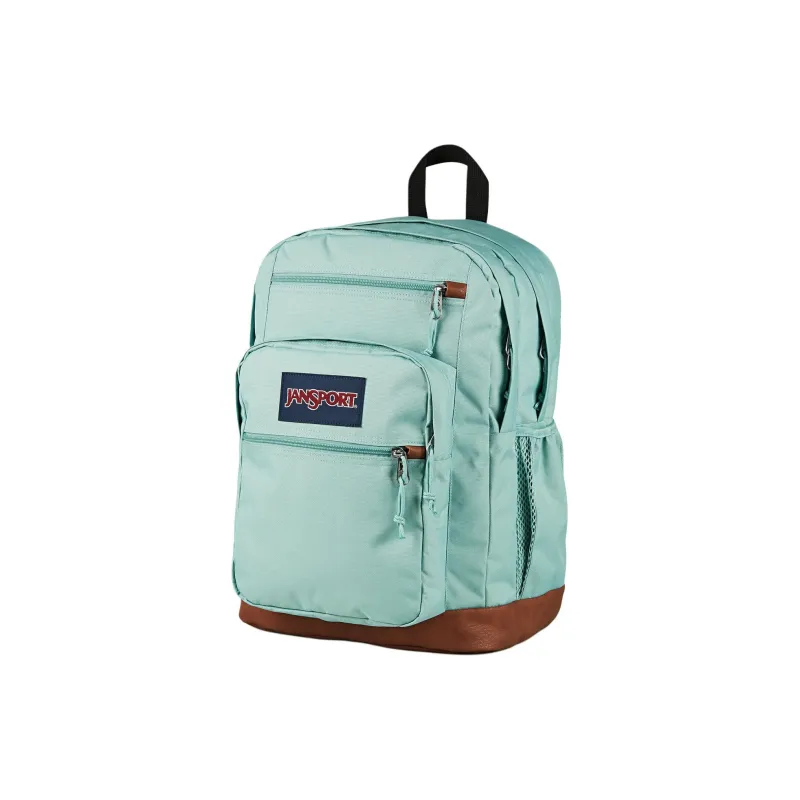 JanSport Recycled Polyester Backpack Unisex Lake Blue & Brown-1