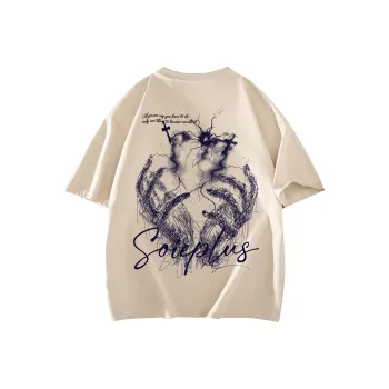 SOIE T-Shirts Unisex Light Beige Apricot