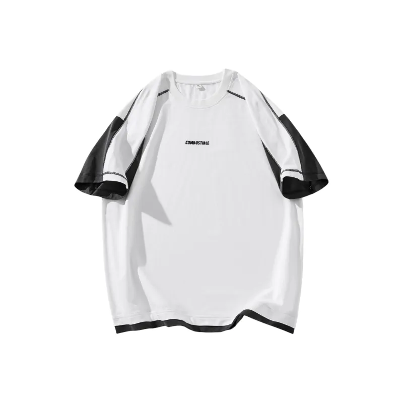 Go it alone T Shirts Unisex White & Dark Gray-0