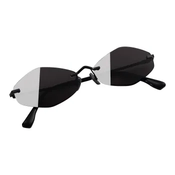 ETTE Alloy Plate Irregular Shape Sunglasses Women's