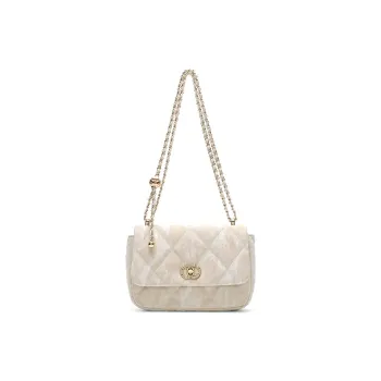 CORALDAISY Synthetic Leather Shoulder Bag Women's Dew White