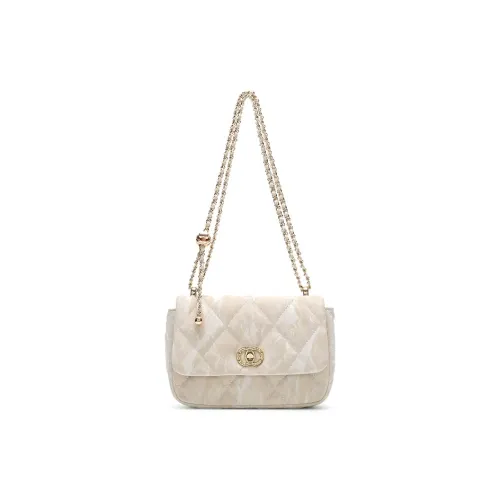 CORALDAISY Synthetic Leather Shoulder Bag, Crossbody Bag Women's Morning Dew White