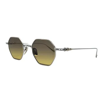 Chrome Hearts Titanium Irregular Shape Sunglasses Men's Silver