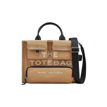 MARC JACOBS Canvas Tote Bag, Shopping Bag, Handbag Medium Size Unisex Camel