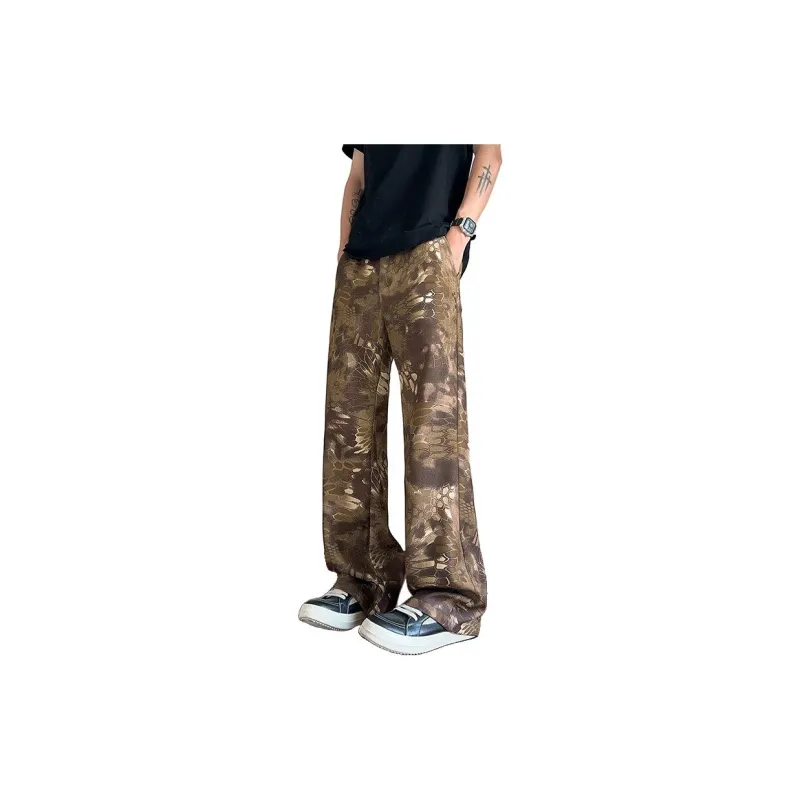 ZYKY Jeans Unisex Coffee Snakeskin Print-0