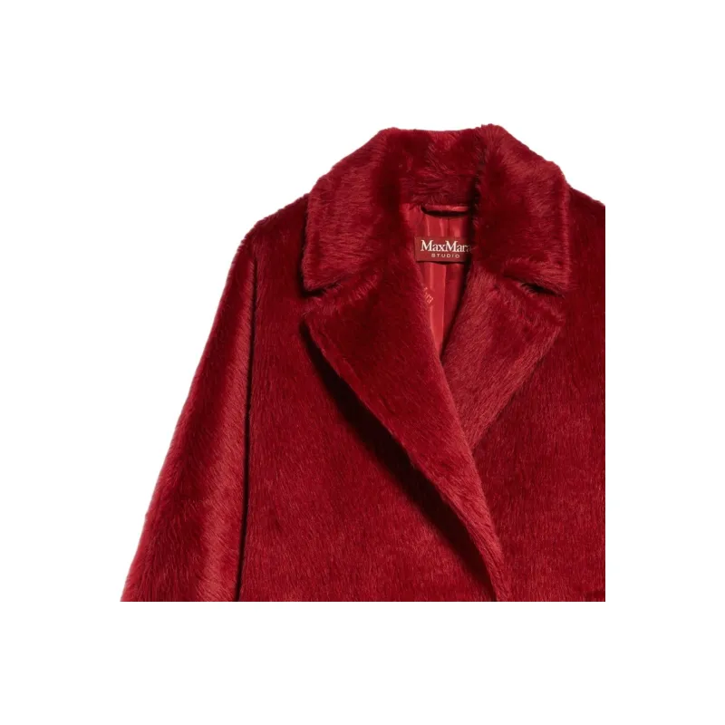 MaxMara FW23 Alpaca And Wool Coat Coats Women's Red-1