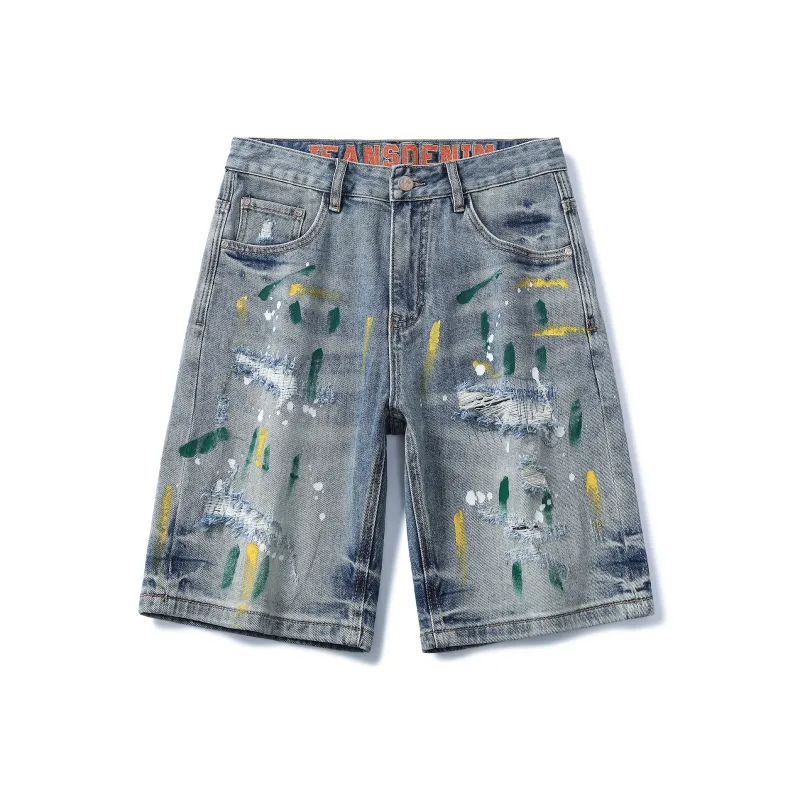 SANTASTIC Denim Shorts Men Blue-0