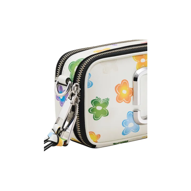 MARC JACOBS Snapshot Leather Crossbody Bag Women's White-5