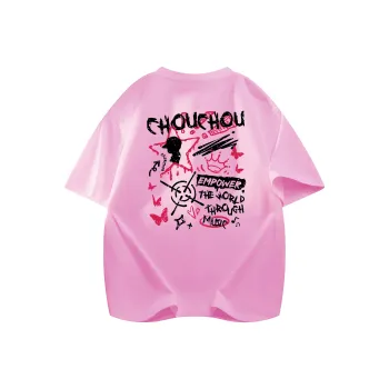 CHOUCHOUS Drop Shoulder Sleeve T Shirt Women's