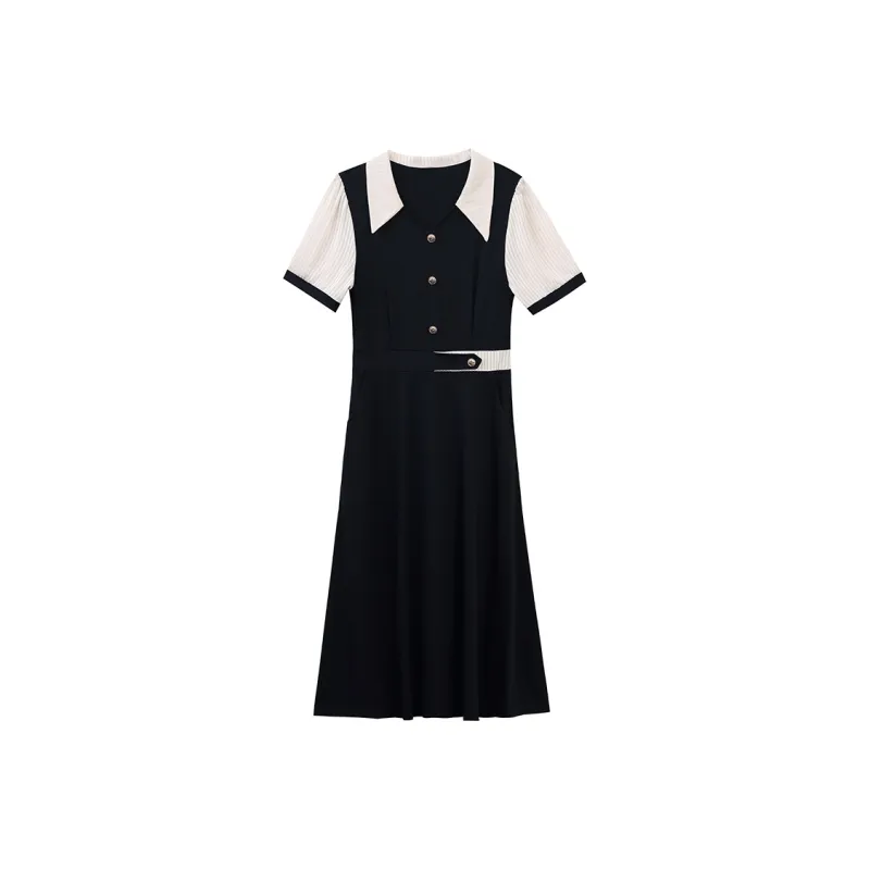 Flowers In Water Short Sleeved Dress Women's-2