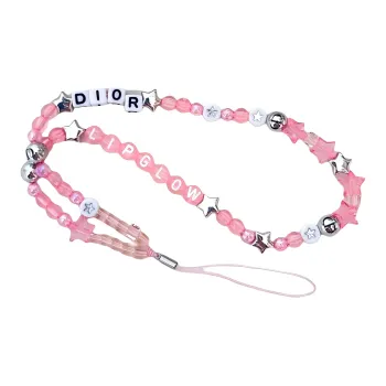 DIOR Plastic Ps6 Cell Phone Chain Unisex Pink