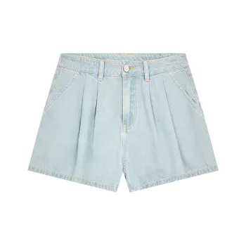 ELF SACK Denim Shorts Women's Washed Denim Blue