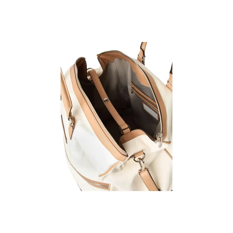 Brunello Cucinelli Cotton One Shoulder Crossbody Handbag, Travel Bag Women's Natural-2