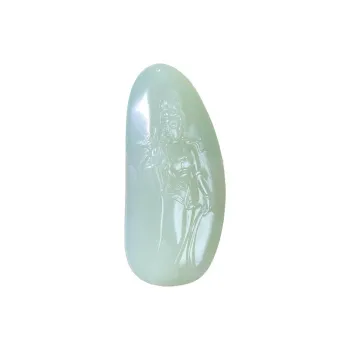 BUDOUXIAOAI Pendants White Jade/Pale Greenish White Jade Unisex