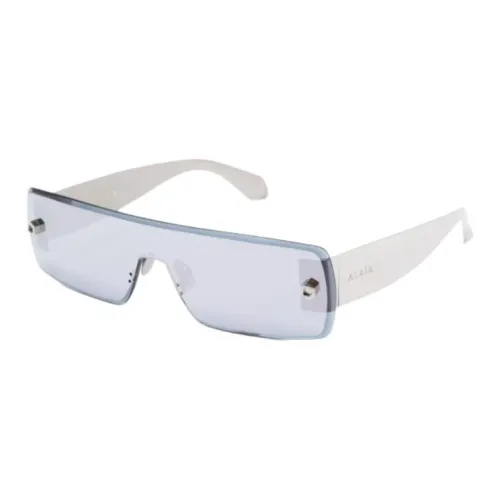 Alaia Metal Irregular Shape Sunglasses Women's Silver
