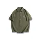 [Ice Silk Shirt]Army Green (Ho Minimalist Line White Chest Logo)