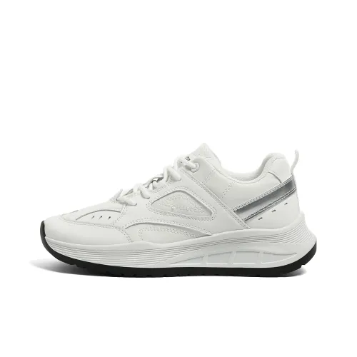 HUANQIU Slip Resistant, Abrasion Resistant, Breathable Low Top Casual Running Shoes Men's White