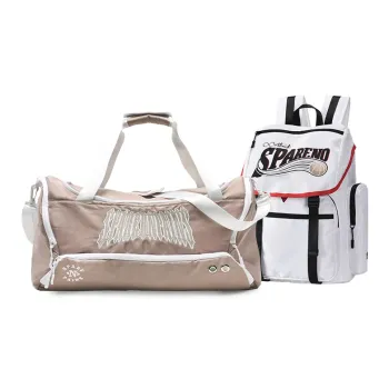 Spare No Pains. 8Atheist Collaboration Polyester Basketball Bag, Crossbody Handbag, Gym Bag Tubas Unisex White