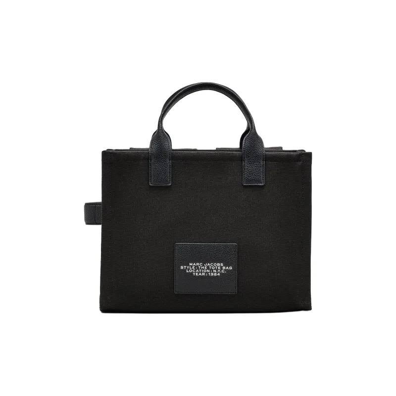 MARC JACOBS Cotton And Canvas Tote Bag, Shopping Bag, Shoulder Bag, Crossbody Bag, Handbag Medium Size Women's Black-2