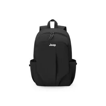 Jeep Nylon Backpack Unisex Black/Gray/Ecru