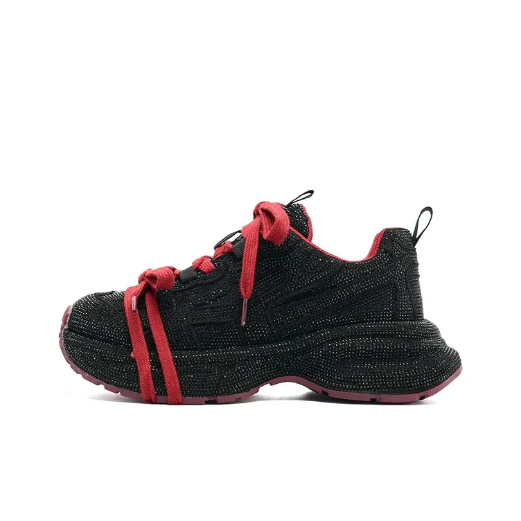 Yang Nianhua Breathable Coverage Balance Low Top Chunky Sneakers Women's-0