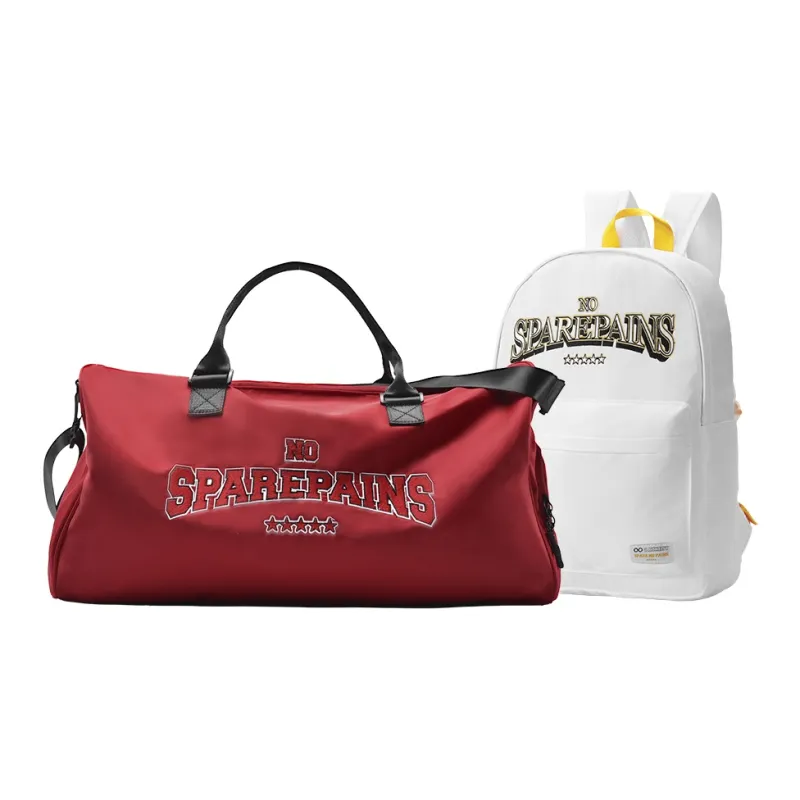 Spare No Pains. Polyester Shoulder Bag, Gym Bag, Crossbody Bag, Handbag, Luggage Bag Unisex Burgundy-9