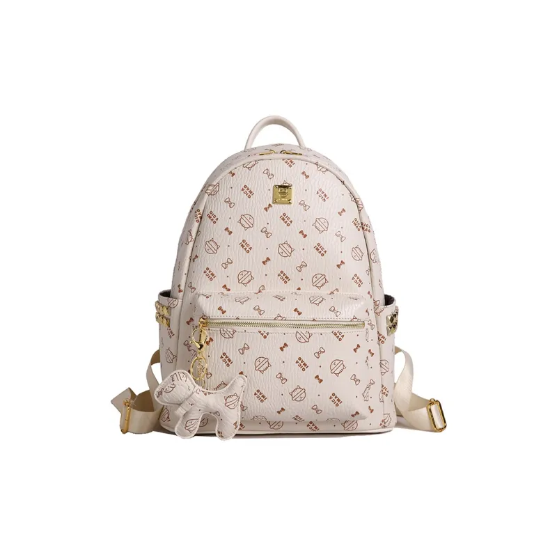 AIBAG PU Backpack Regular Women's Light Pink/Dark Pink/Brown/Beige Yellow/Ecru-23