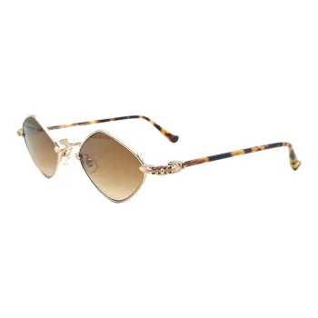 Chrome Hearts Titanium Acetate Silver Irregular Shape Sunglasses Men's Tortoiseshell