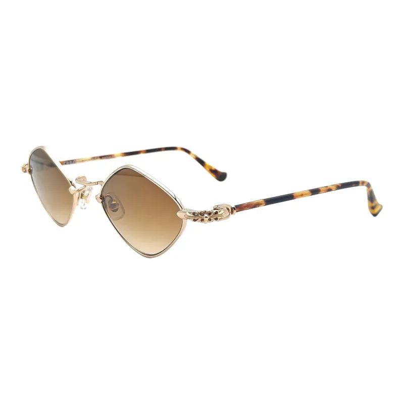 Chrome Hearts Titanium Acetate Silver Irregular Shape Sunglasses Men's Tortoiseshell-0