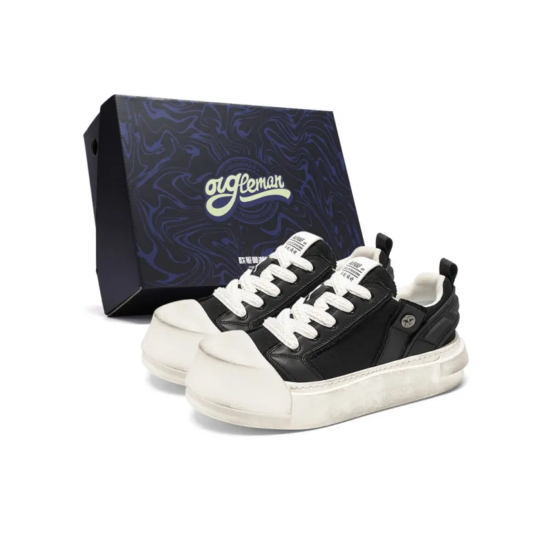 OUGLEMEN Coverage Slip Resistant And Abrasion Resistant Low Top Skateboard Shoes Men's-5