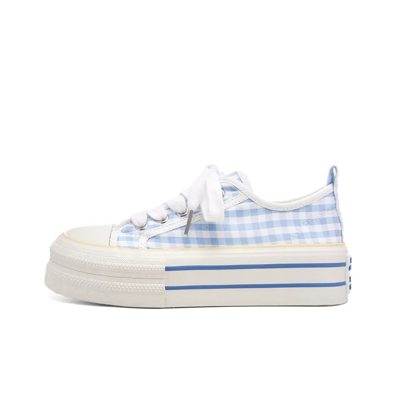 Ordifen Low Top Canvas Shoes Women's Light Blue-0