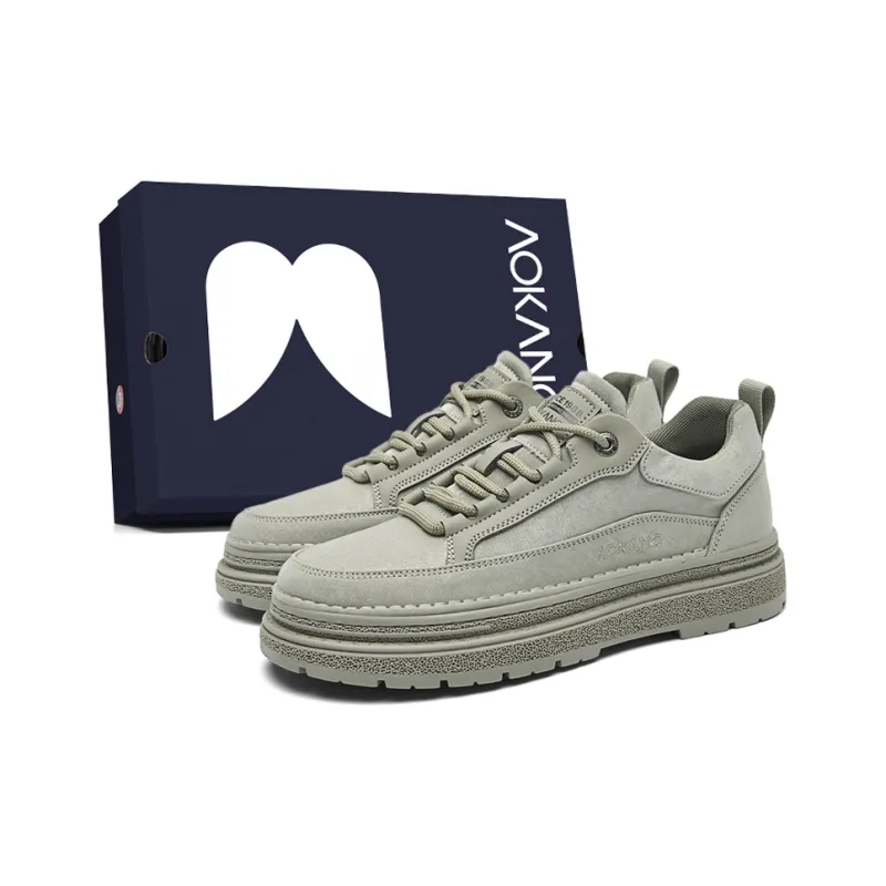 AOKANG Fashion Classics Series Anti Slip And Wear Resistant Height Increasing Low Top Skateboard Shoes Men's-2