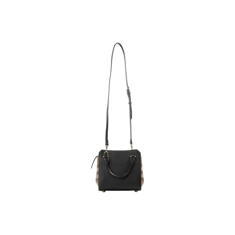 Burberry Calfskin Tote Bag, Shopping Bag, Handbag Women's Black-4
