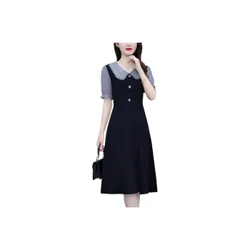 Flowers In Water Short Sleeved Dress Women's